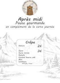 Carte de l'après-midi